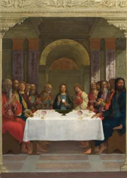 Die Einsetzung der Eucharistie, um 1490